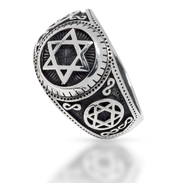 925 Sterling Silberring - Davidstern 56 (17,8 Ø) 7,6 US