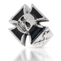 925 Sterling silver ring - Iron cross with skull