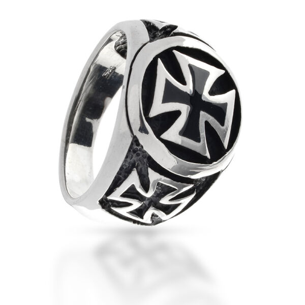 925 Sterling Silberring - Eisernes Kreuz 72 (22,8 Ø) 13,8 US