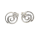 925 Sterling Silver Stud Earrings - Shiny Spiral "Fisalk