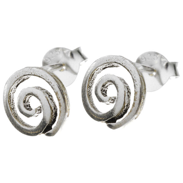 Silberohrstecker - Kleine Spirale 8 mm