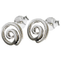 Silberohrstecker - Kleine Spirale 8 mm