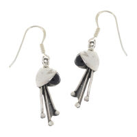 Silberohrschmuck mit Opal - Black Eye