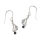 Silberohrschmuck mit Opal - Black Leaf
