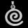 925 Sterling Silberanhänger - Spirale ice matt