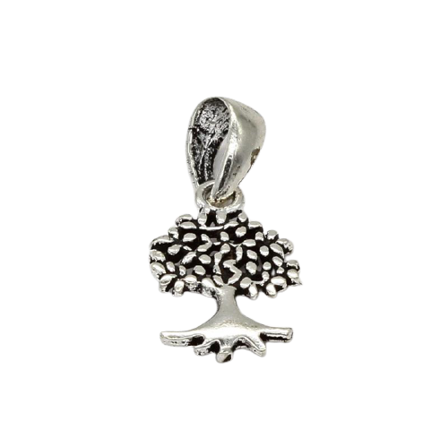 925 Sterling Silberanhänger - Bäumchen mit Wurzeln