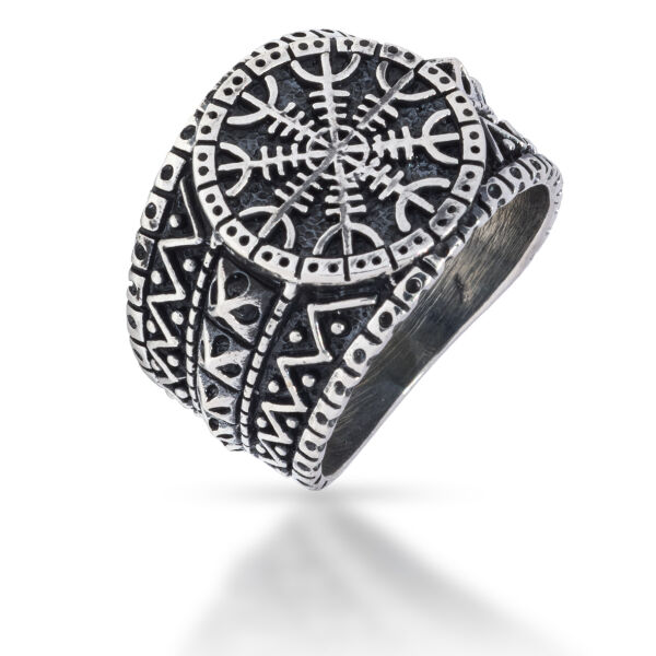 925 Sterling Silberring - Helm des Awe 64 (20,4 Ø) 10,7 US