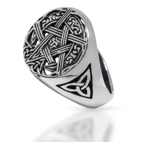 925 Sterling Silberring - Pentagramm 69 (21,9 Ø) 12,6 US