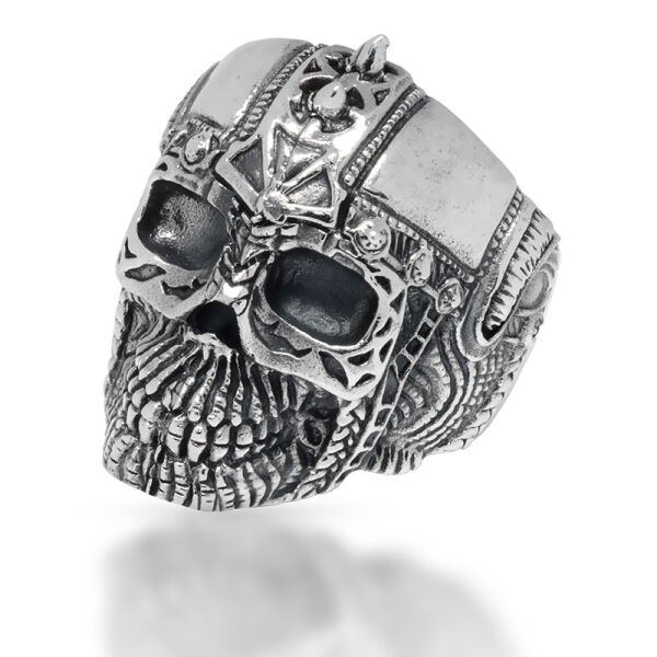 925 Sterling silver ring - "Viking" skull 72 (22,8 Ø) 13,8 US