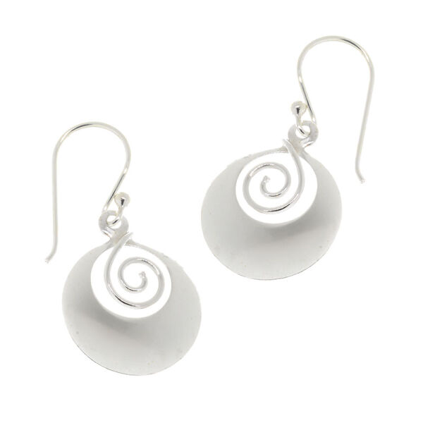 Silver Earrings - “Round Spiral”