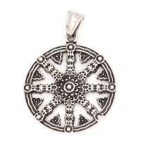 Edelstahlanhänger - Rad Dharma Chakra