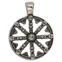 Edelstahlanhänger - Rad Dharma Chakra
