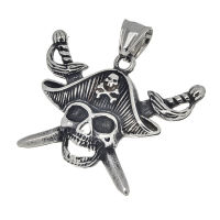 Edelstahlanhänger - Totenkopf Pirat