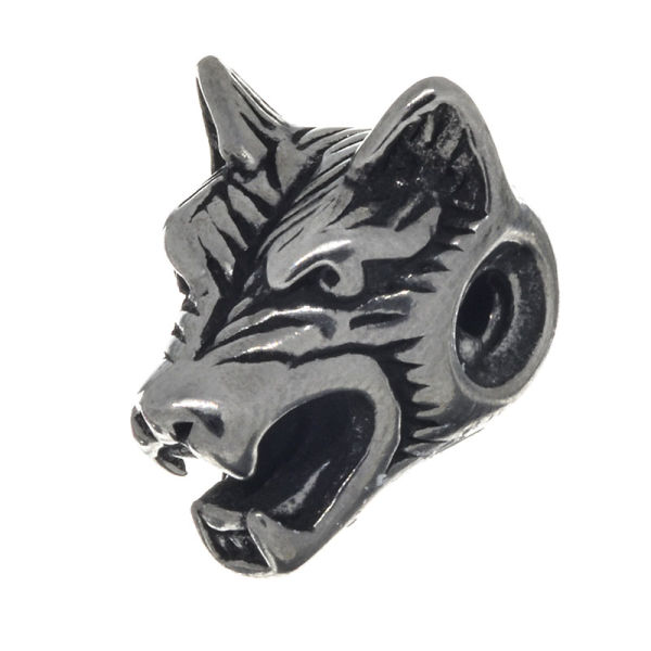 Edelstahlanhänger - Böser Wolf