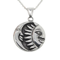 Stainless steel pendant - Sun & Moon