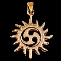 Keltische Triskele - Bronzeanhänger - Sonnensymbol