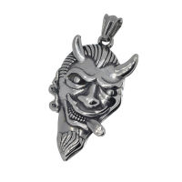 Stainless steel pendant - devil with tongue