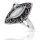 925 Sterling Silberring - Boho Echtstein "Jill"