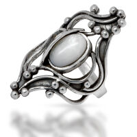 925 Sterling Silberring - "Luna" Onyx 56 (17,8 Ø) 7,6 US