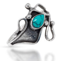 925 Sterling Silberring - "Felicity" Türkis 54 (17,2 Ø) 6,8 US