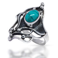925 Sterling Silberring - "Zora" Onyx 56 (17,8 Ø) 7,6 US