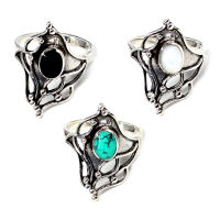 925 Sterling Silberring - "Zora" Türkis 62 (19,7 Ø) 9,9 US
