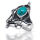 925 Sterling Silberring - "Zora" Türkis 62 (19,7 Ø) 9,9 US