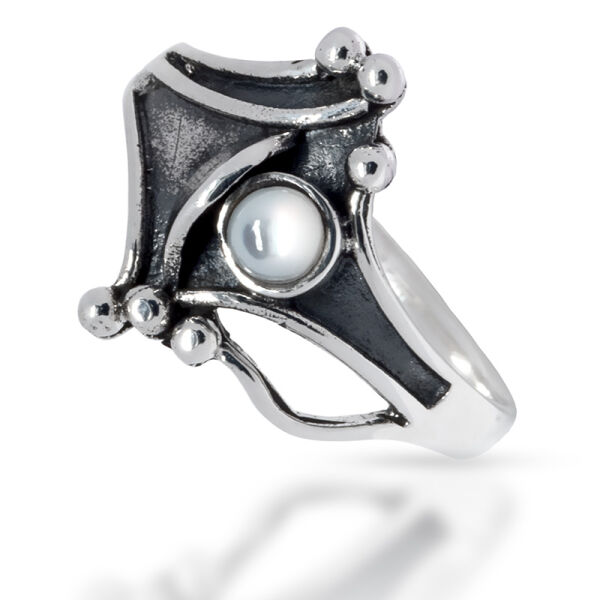 925 Sterling Silberring - "Juniper" Perlmutt 62 (19,7 Ø) 9,9 US