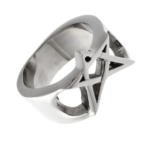 Edelstahlring Pentagramm 55 (17,5 Ø) 07 US