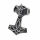 Stainless steel pendant - Thors hammer with skull -Stainless steel