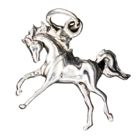 925 Sterling Silberanhänger - Pferd "Riverdance" aus 925 Sterling Silber