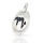 Oval Scorpio Zodiac Symbol Pendant in 925 Sterling Silver