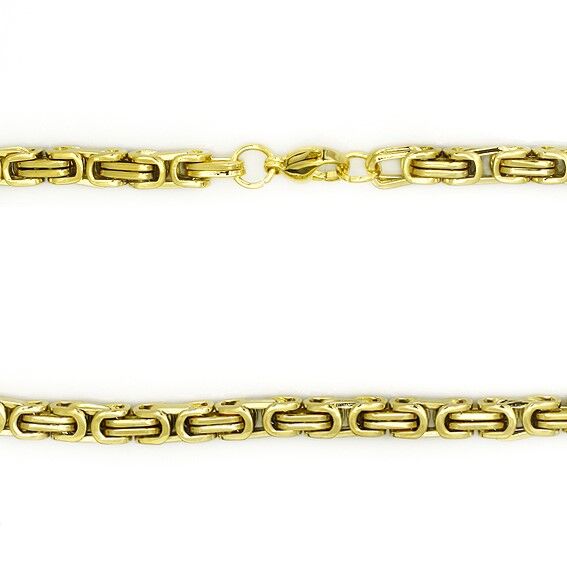 3 mm Königskette - Edelstahl - PVD-Gold 23 cm