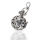 Fine Opening Sphere Pendant with Decorative Head in 925 Sterling Silver