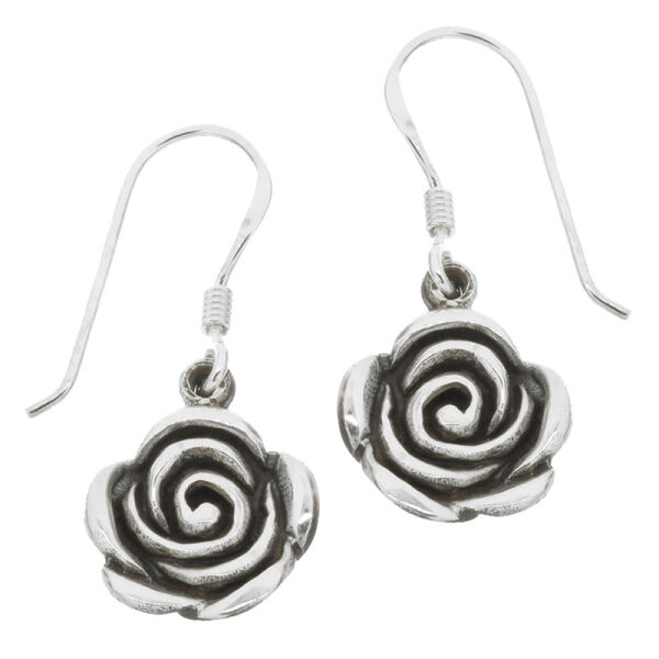 Silver Earrings - Rose