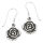 Silver Earrings - Rose