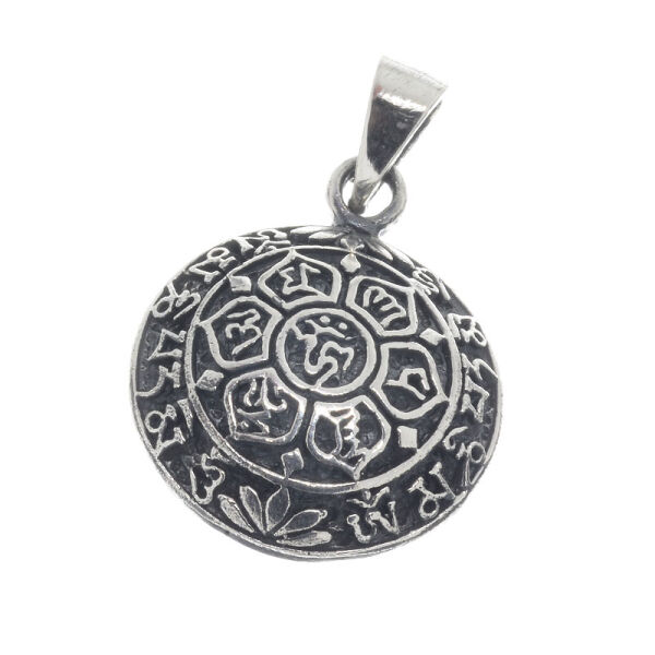 925 Sterling Silberanhänger - Om Mani Padme Hum