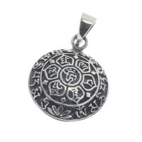 925 Sterling Silberanhänger - Om Mani Padme Hum