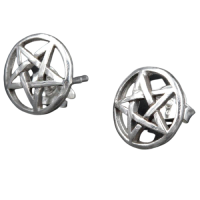 925 Sterling Silver Stud Earrings - Pentagram