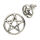 Silver Stud Earrings - Pentagram