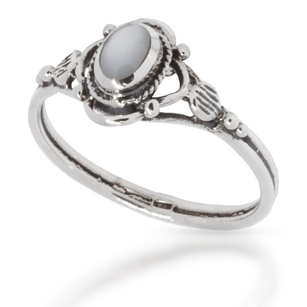 925 Sterling silver ring - "Asena" Perlmutt 54 (17,2 Ø) 6,8 US