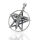 Baphomet Pentagram with Sculpted Head Relief in 925 Sterling Silver