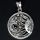 925 Sterling Silberanhänger - Sonne, Mond und Sterne mit schwarzem Stein