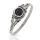 925 Sterling Silver Ring "Lilith" with Stone Embellishment 56 (17,8 Ø) 7.6 US - Onyx