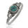 925 Sterling Silver Ring "Lilith" with Stone Embellishment 52 (16,6 Ø) 6,1 US - Turquoise