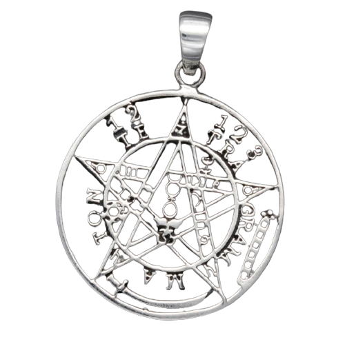 Tetragrammaton Amulet with Numbers and Symbols in 925 Sterling Silver