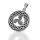 925 Sterling Silberanhänger - Triskele mit Unendlichem Knoten