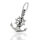 925 Sterling Silberanhänger - Kleiner Anker mit Steuerrad "Jytry"