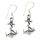 Silver earrings - Sailors anchor with rope