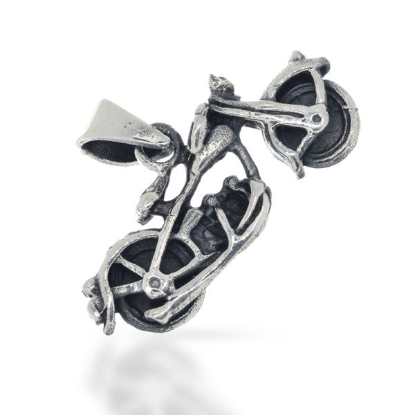 925 Sterling Silberanhänger - Motorrad "Kurti"